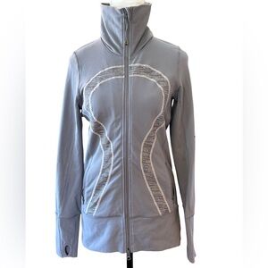 Lululemon Define Jacket Grey Full Zip Thumbholes - Size 6